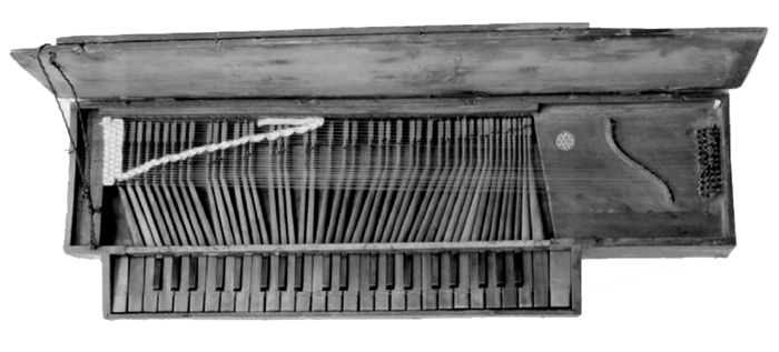 Plan view of anonymous clavichord No. 4486